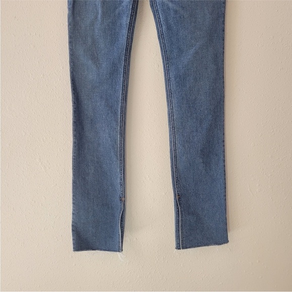NWT Reformation Riley Frayed Denim Jeans- Size 24 in Rhine - Picture 8 of 10